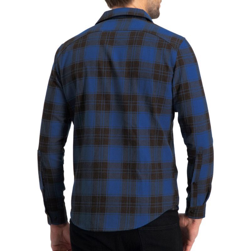 ThreeSixtySixMen sFlannelLongSleeveShirt RoyalBlue 2