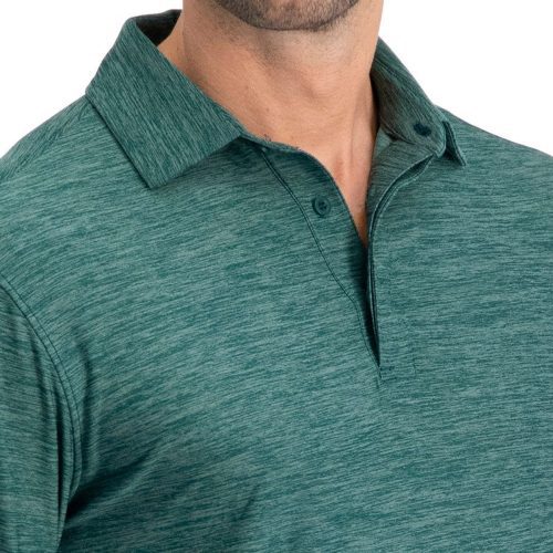 ThreeSixtySixMen sLongSleeveGolfPolo AtlanticGreen 3