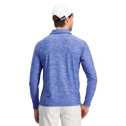 ThreeSixtySixMen sLongSleeveGolfPolo CoolBlue 2