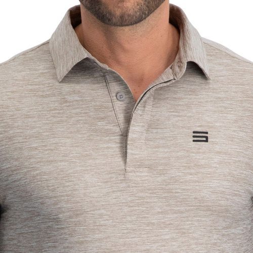 ThreeSixtySixMen sLongSleeveGolfPolo Khaki 3