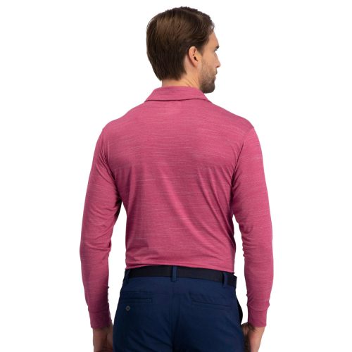 ThreeSixtySixMen sLongSleeveGolfPolo Magenta 2