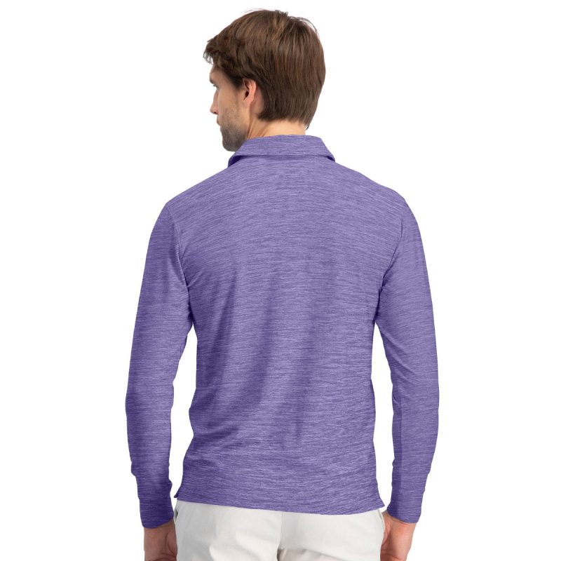 ThreeSixtySixMen sLongSleeveGolfPolo Purple 2