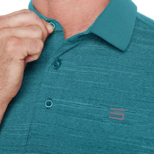 ThreeSixtySixMen sTwoToneHorizonPolo Green Teal 3