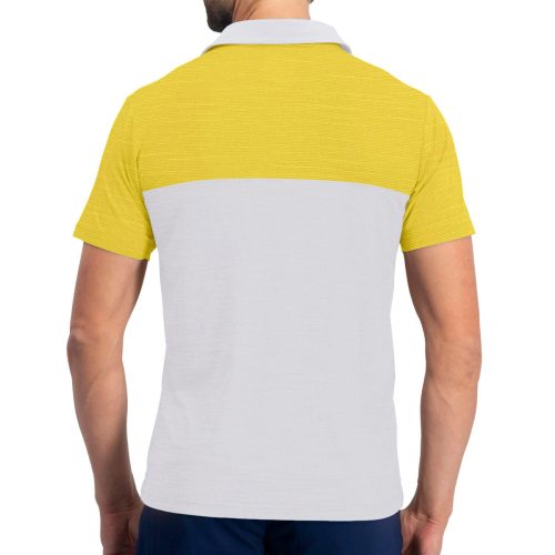 ThreeSixtySixMen sTwoToneHorizonPolo LemonadeYellow 2