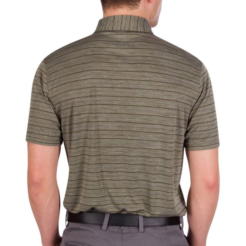 ThreeSixtySixMen sUltraFineStripedPolo OliveGreen 2