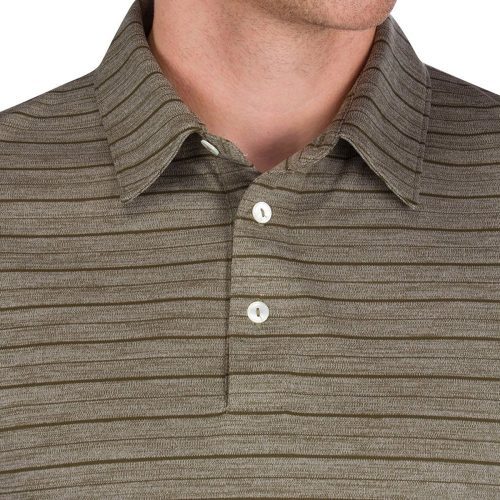 ThreeSixtySixMen sUltraFineStripedPolo OliveGreen 3