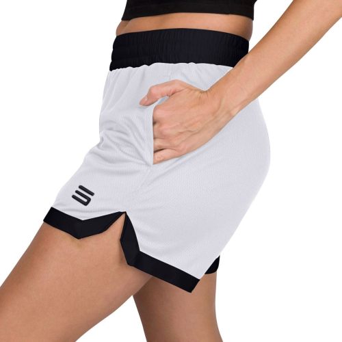 ThreeSixtySixWomen sBasketballShorts DiamondWhiteSolid 3