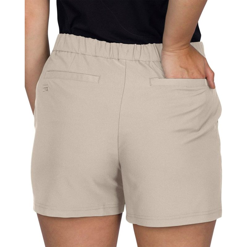 ThreeSixtySixWomen sGolfShorts DesertKhaki 2