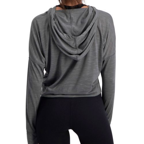 ThreeSixtySixWomen sHoodieCropTop Mid townGrey 2