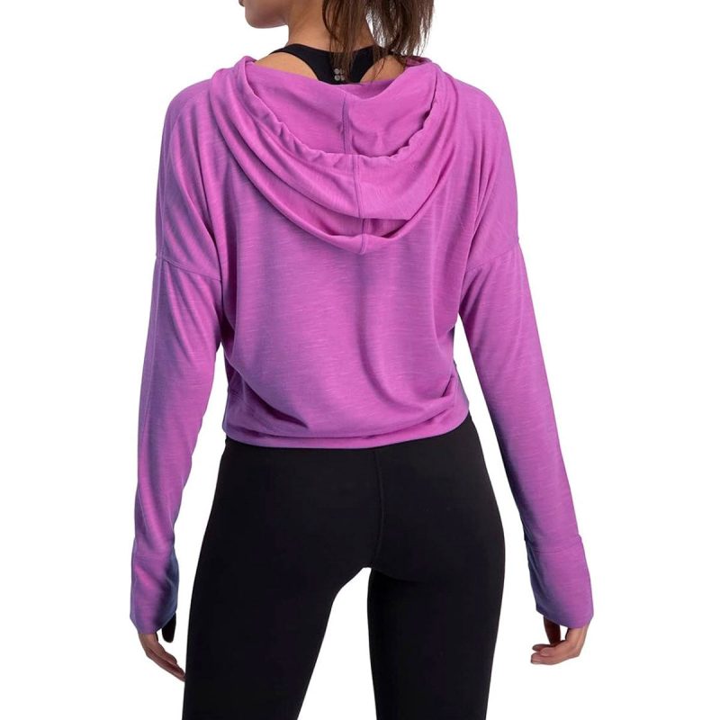 ThreeSixtySixWomen sHoodieCropTop Orchid 2