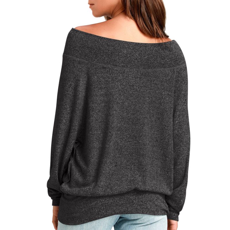 ThreeSixtySixWomen sOffShoulderSweater Black 2