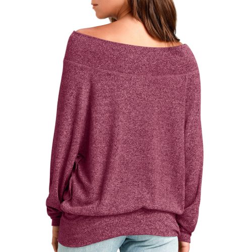 ThreeSixtySixWomen sOffShoulderSweater WineRed 2