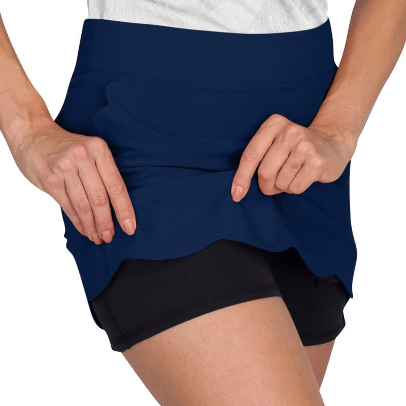 ThreeSixtySixWomen sScallopGolfSkort CadetNavy 3