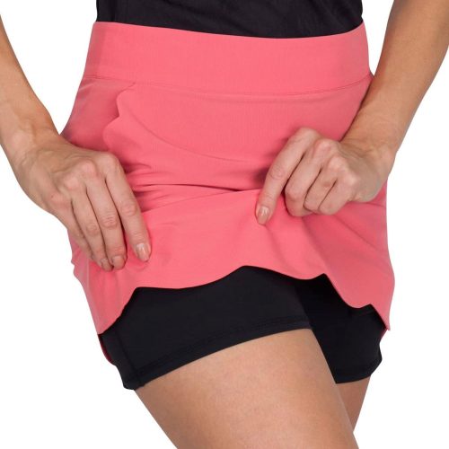 ThreeSixtySixWomen sScallopGolfSkort CoralPink 3