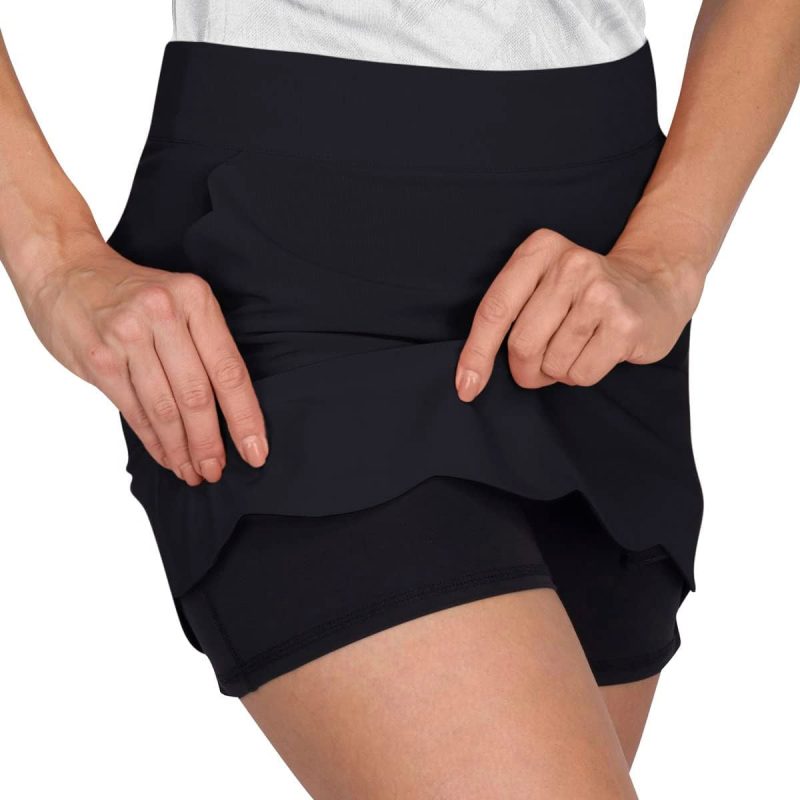 ThreeSixtySixWomen sScallopGolfSkort OnyxBlack 3