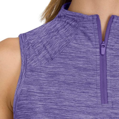 ThreeSixtySixWomen sSleevelessMockNeckGolfPolo Purple 3