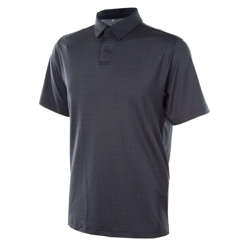 UnderArmourMen sT2GreenHalfMoonPrintPolo Black 3