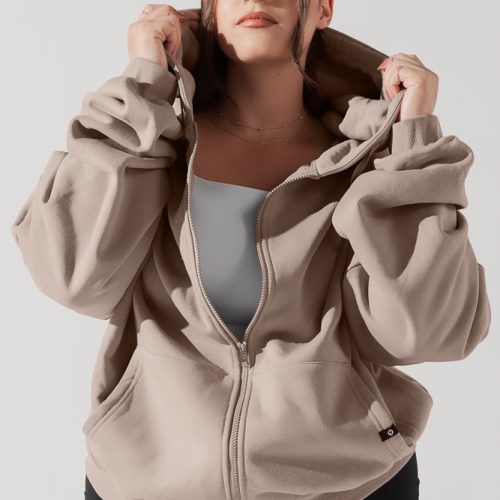 ZipCloudHoodie Taupe 5002 0004 Edit