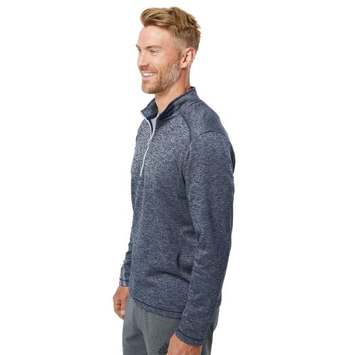 adidas Mens Brushed Terry Heathered Quarter Zip Pullover S191040248719 2