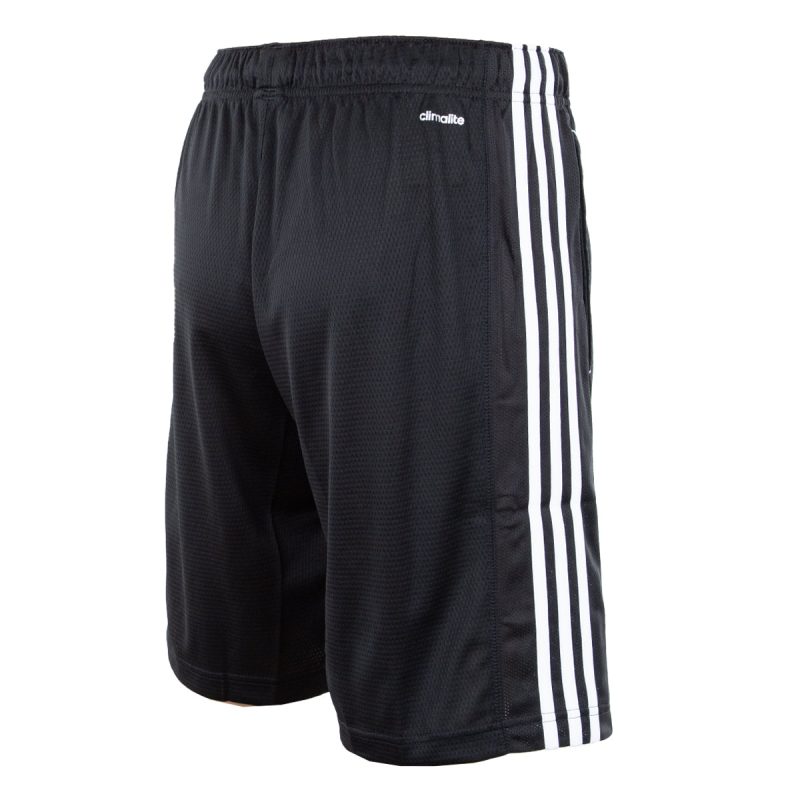 adidasMen sEssentials3 StripeShorts Black White 3