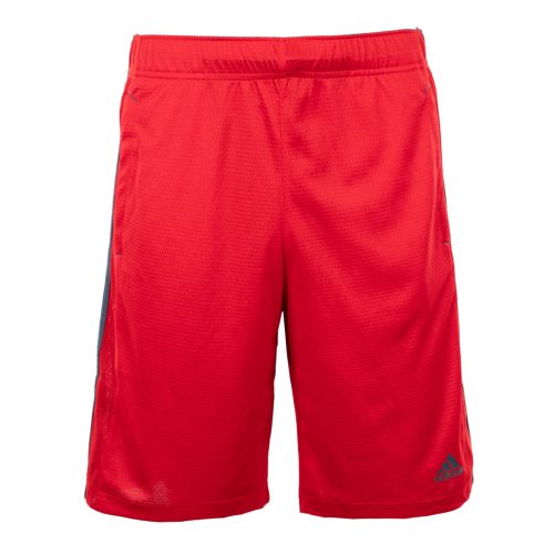 adidasMen sEssentials3 StripeShorts Scarlet 1