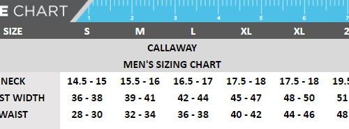 callaway 20mens 20size 20chart