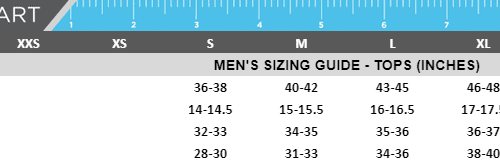 chaps mens tops size chart