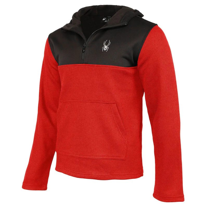 s195958138070par spyder 20men 27s 20ray 20half zip 20pullover 20hoodie 20racing 20red 1 new