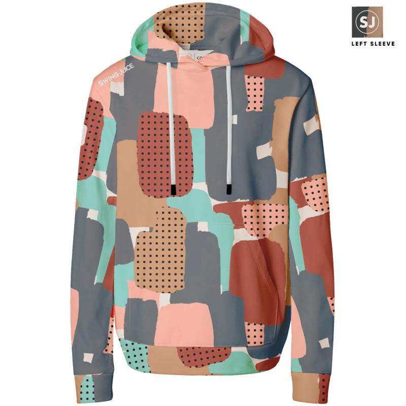 swingjuice abstract camo men performance hoodie multi